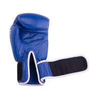 Перчатки боксерские GYM синие BGG-2018, 8oz, кожа, синие