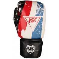 Перчатки боксёрские RSC HIT PU SB-01-146 10 унций Бело-красно-синий